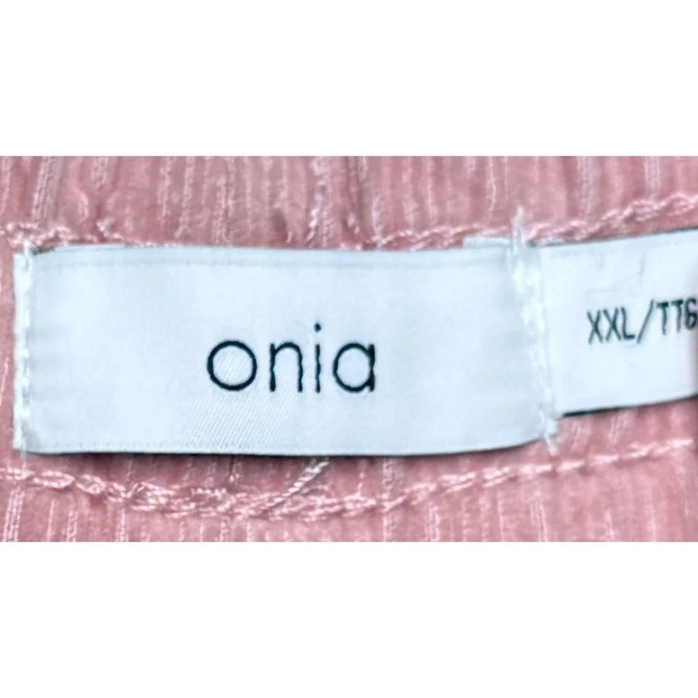 Onia Men's Pink  Drawstring Waist Corduroy Pattern Shorts Size XXL‎
